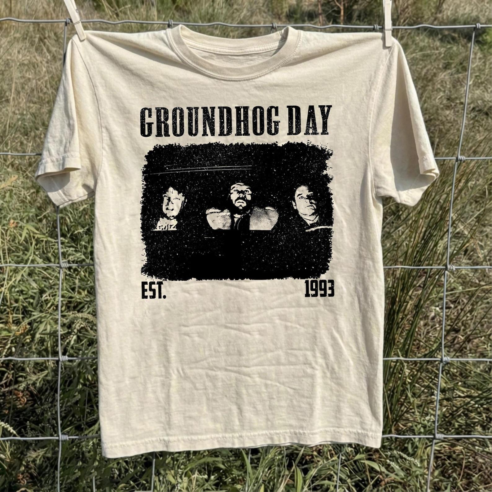 Groundhog Day Movie T shirt - Comfort Colors Vintage Style XL
