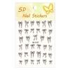 Colorful 3D Nail Stickers: Streamers, Bows, Ballet Shoes, Thin & Tough DIY Decals.