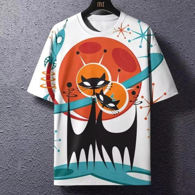 Vintage T-shirt Men's T-shirt Japanese T-shirt Street Style Summer Round Neck Streetwear Fashion Casual Shirt 3D Print T-shirt