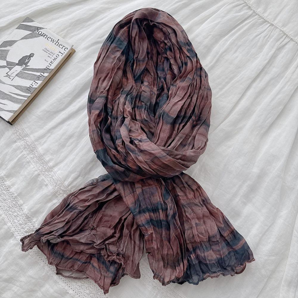 Folded Warm Scarf Cotton Neckerchief New Silk Scarf  Autumn Winter