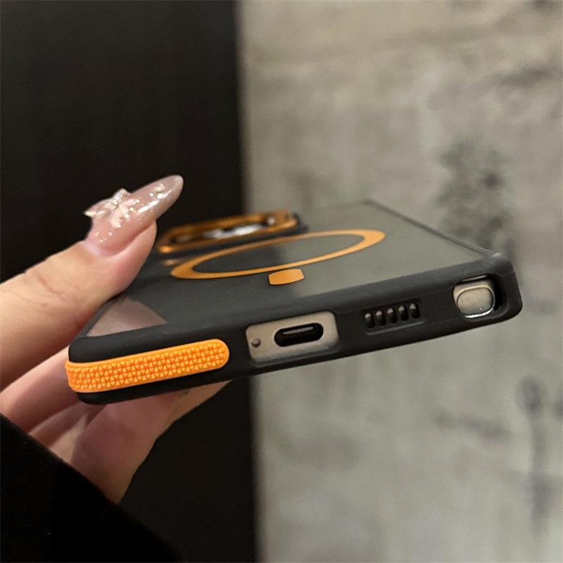 Dual-Tone Lens Bracket for Samsung S25 Ultra Magnetic Case - Compatible with S25/S24+, S24FE, S23U.