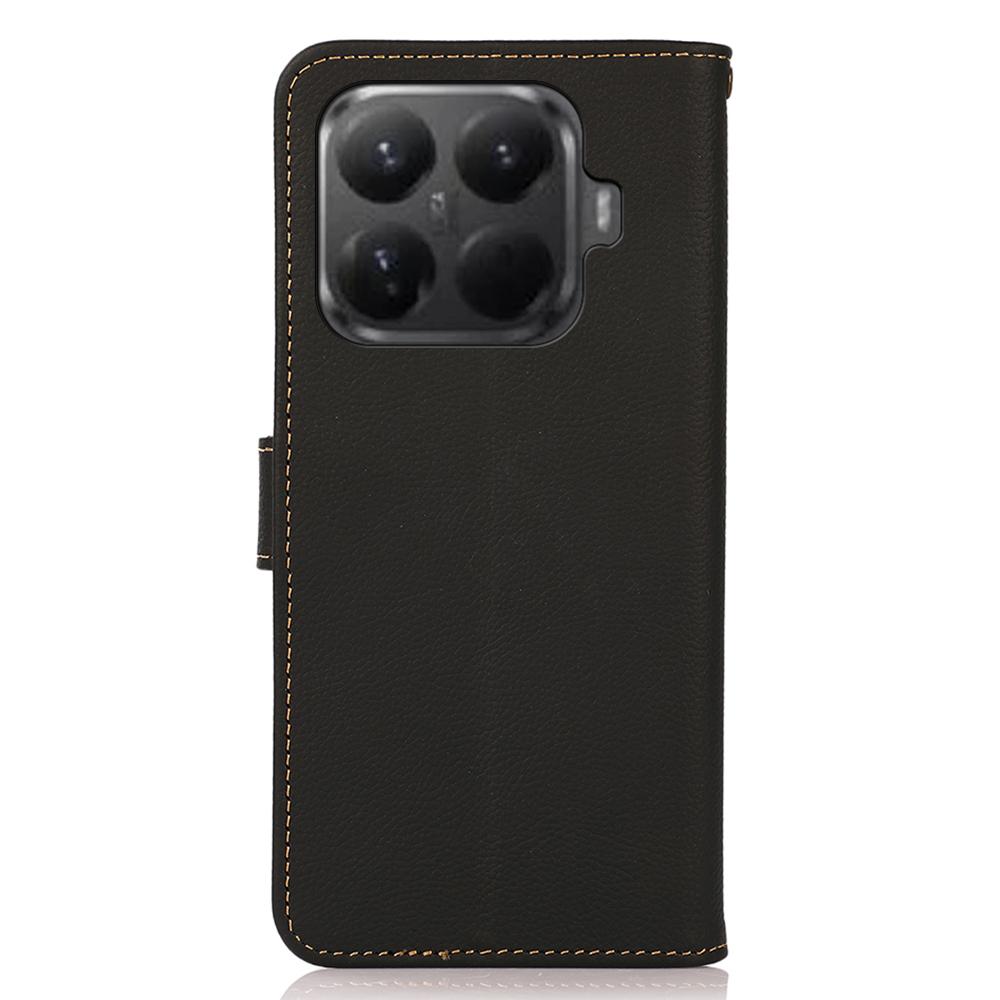 KHAZNEH for Xiaomi 15T Pro Case Genuine Cow Leather RFID Blocking Wallet Phone Cover