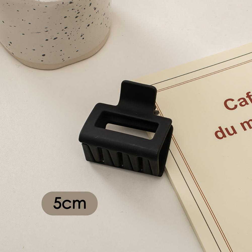 Simple Black Frosted Hairpin Hair Claw Clip Solid Color Multishaped Durable Headwear Hair Clip Hair Accessory for Women