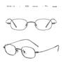 Women's Ultralight Small Oval Titanium Eyeglass Frames for High Prescription