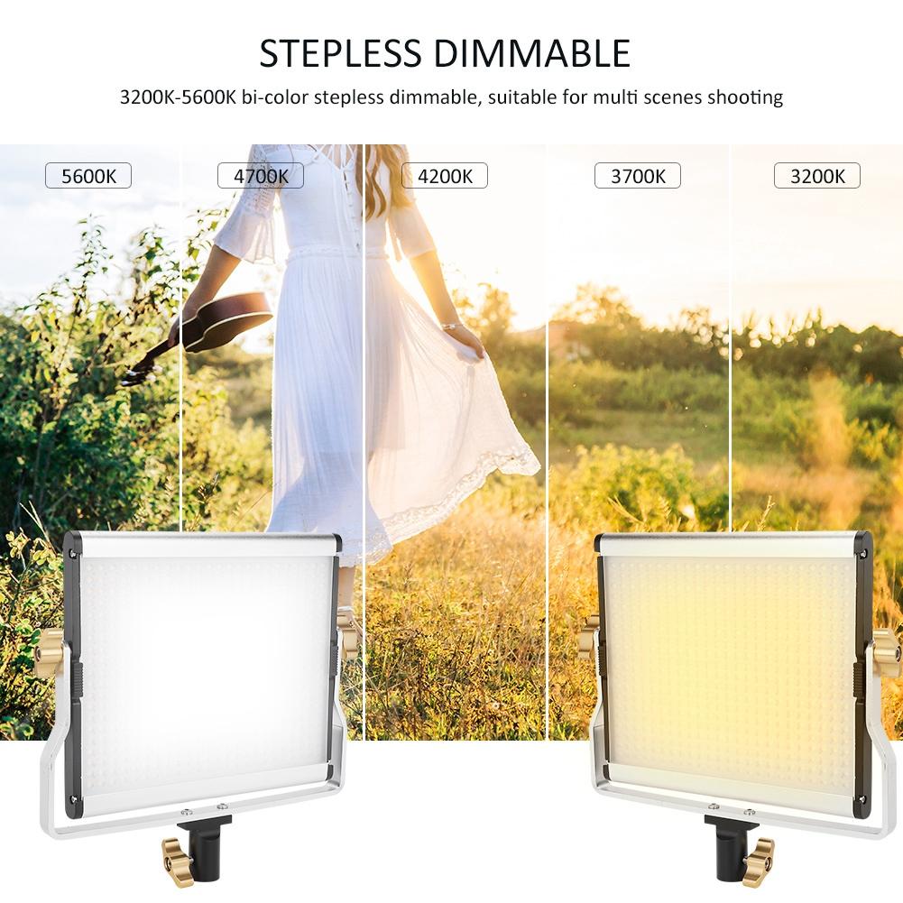 VBESTLIFE 2 Set Dimmable Bi color 3200 5600K CRI96+ LED Video Light Stands Kit