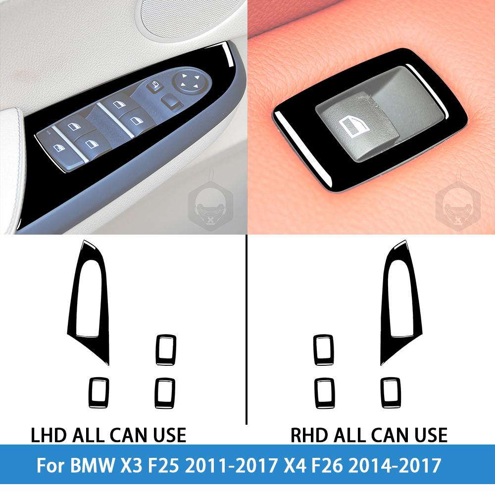 For BMW X3 F25 2011-2017 X4 F26 2014-2017Car Accessories Piano Black Interior Air Vent Taillight Console Trim Modified Sticker