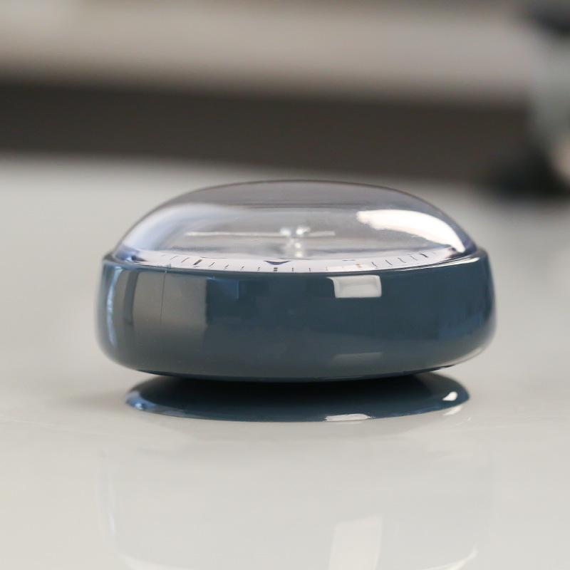 Mini Suction Cup Wall Clock Bathroom Glass Anti Fog Waterproof Clock Kitchen Bathroom Wall Suction Clock Quartz Clock
