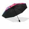 1PC Sea Turtle Ocean Life Automatic Windproof Umbrella 8 Rib Portable Folding Black Iron Frame for Outdoor, Beach, Travel, Beach Umbrella,S20