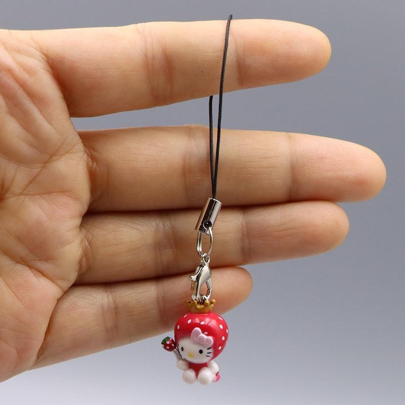 kawaii Hello Kitty Toy Pendant Cute Cat Phone Case Decorative Necklace Pendant Kawaii Women Accessories Festival Gifts