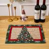 New Christmas Supplies Cartoon Santa Claus Placemat Christmas Ornaments Dining Table Insulation Pad Christmas Tree Decoration
