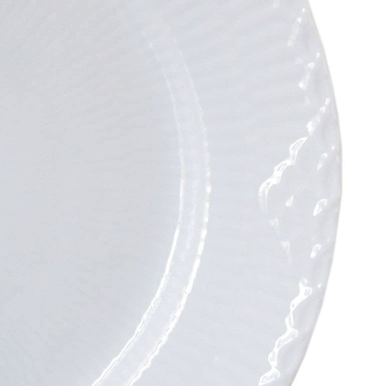 Royal Copenhagen White Fluted Plate Half Lace 19cm Flat 1128620 1017293 [Item]
