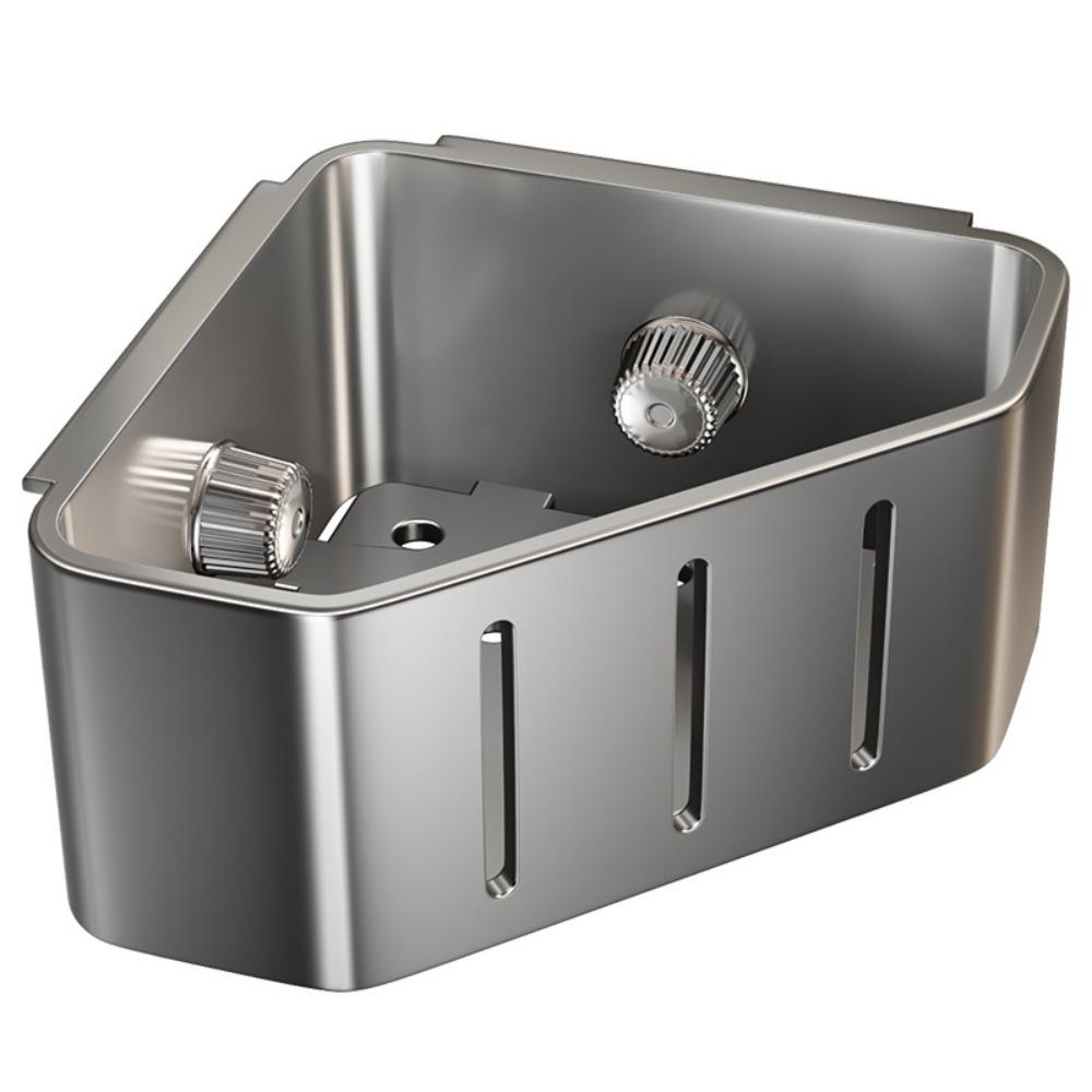 

90° Rotatable Triangular Sink Storage Rack Adhesive Mounting Kitchen Storage Rack Kitchen Sink срібний