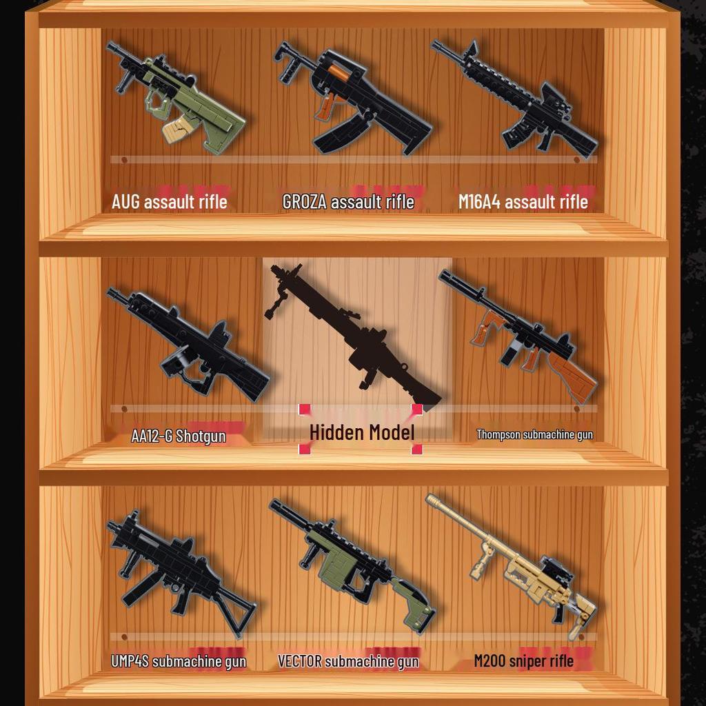 Xiao Luban Peace Elite Chicken Dinner Building Blocks: Toy Rifle & Sniper Rifle Set for Kids