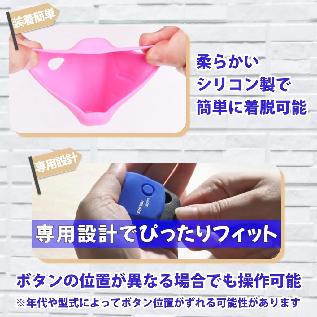 MAKAKO Silicone Cover for Honda Cars Smart Key 3 Buttons / Vezel (2022~) VEZEL/ZR-V (2023~) / etc, red