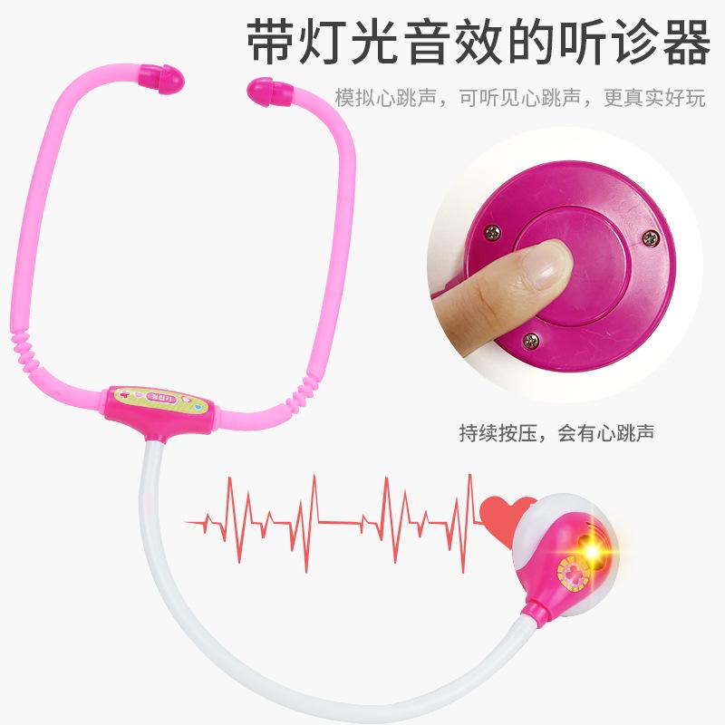Set Jucării Casă de Joacă pentru Copii Simulare Efecte Sonore Luminoase Stetoscop Injecție Echipament Medical Jucărie Doctor Cutie Cadou