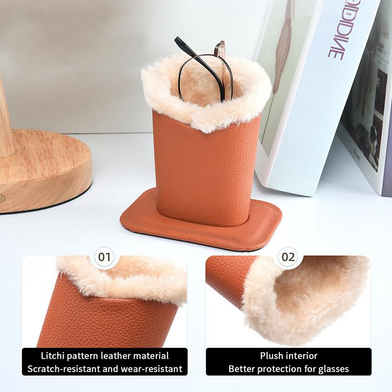 1Pc Winter Plush Eyeglass Holder Eyeglass Stand Display Stands Glass Shelf Sunglass Holder Polyester Cloth Eyeglass Stand