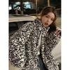Leopard Print Padded Short Coat Women's Autumn and Winter Thickened New Loose Daughter Gold Wind Fur Small Top
