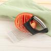 Stainless Steel Onion Slicer Holder with Protective Cover Tomatoes Avocados Potato Kiwifruit Meat Lemon Vegetable Fruit Cutter Chopper Kitchen Gadget