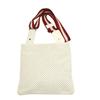Diagonal Shoulder Belt Shoulder Bag Punching Leather White Women Used