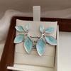 Summer Sweet Blue Flower Fresh Stud Earrings Women'S 20 Niche Design Sense Versatile Mori Earrings Earrings