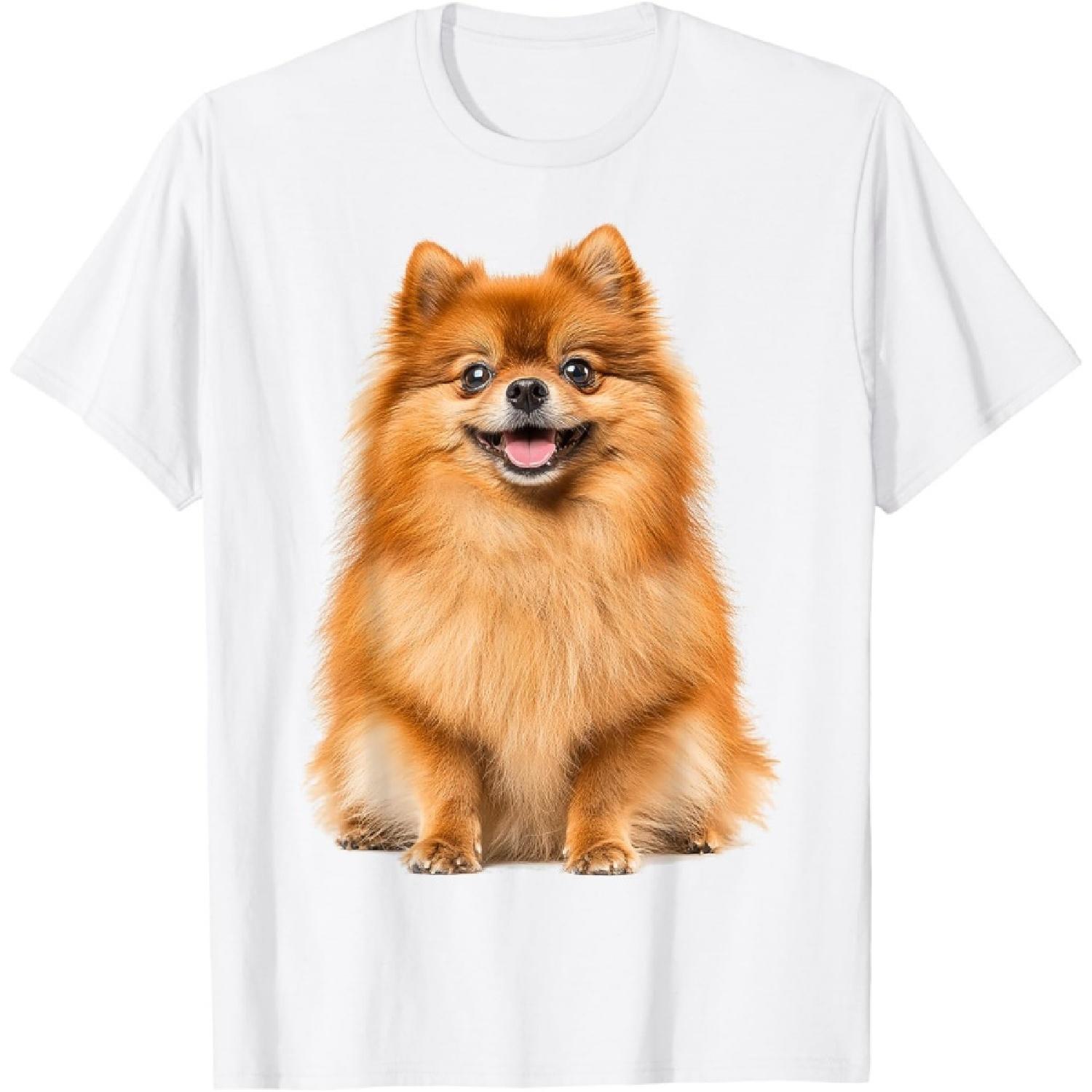 Pomeranian Dog Graphic Pet Artwork Pomeranian T-Shirt(2) S
