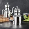 Home Oil Vinegar Dispenser Household Jug Silver Stainless Steel 1pc Vinegar Dispenser Oil Olive Pot Pourer Sauce