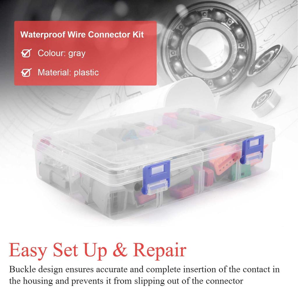Dovhmoh Elektrischer Drahtverbinder 8 Sätze 2 3 4 6 812 Pin Deutsch DT Stecker Sortimentssatz Stecker,