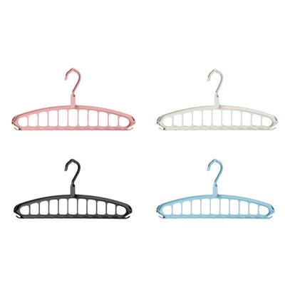 11 Hole Thickened Plastic Clothes Hanger With Rotatable Head Wide Shoulder Hanger For Efficient Space Saving Storage