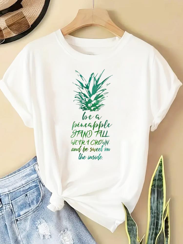 (Asian Size) Lovely Leopard Trend  Printed Clothing Casual T Shirt  Lady Female Top Fashion Graphic Short Sleeve T-shirts Women Tee