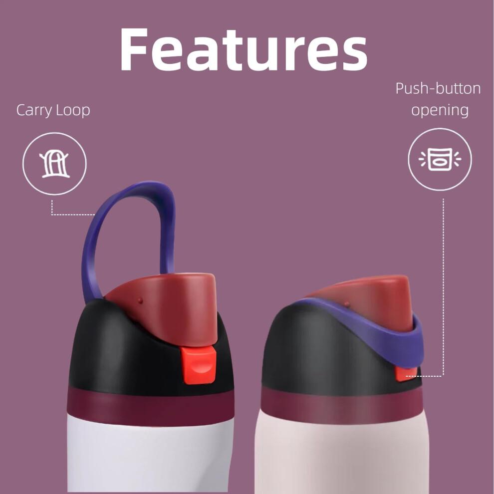 Replacement Lid for Owala Freesip – One-Button, Leakproof, BPA-Free Cap Compatible with Black Owala 16oz/24oz/32oz/40oz