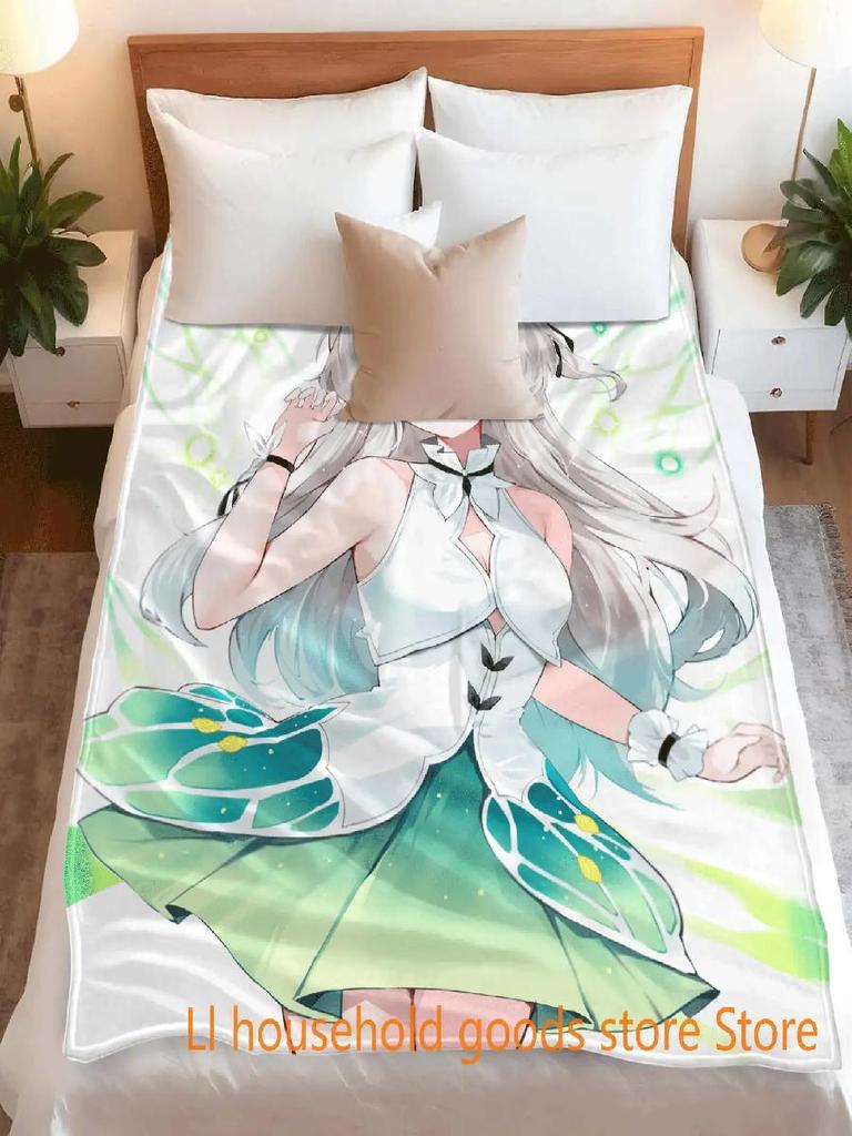 Ultra Soft Anime Flannel Throw Blanket for Cozy Relaxation Perfect for Watching TV or Sleeping