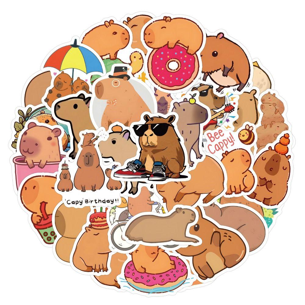 Capybara Capybara Stickers PVC Capybara Decals Vinyl Capybara Scrapbook Sticker  For Water Bottle