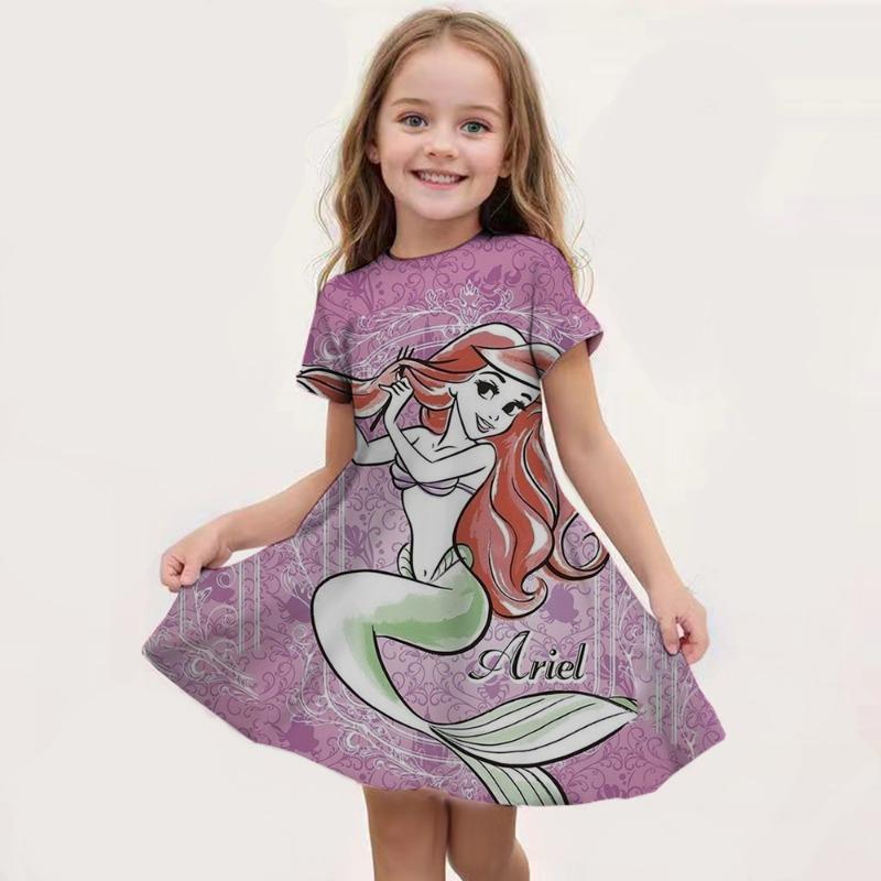 Unicorn Casual Short-Sleeved Dress, Animal Pony Super Beautiful Pattern Short-Sleeved Skirt 110