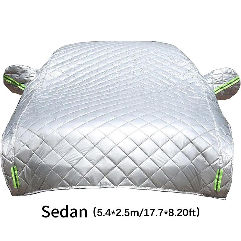 

Car Cover Multi-layer Padded Anti-hail Car Cover Sun Protection Waterproof Sedan Protector Reflective Strips For All Weather