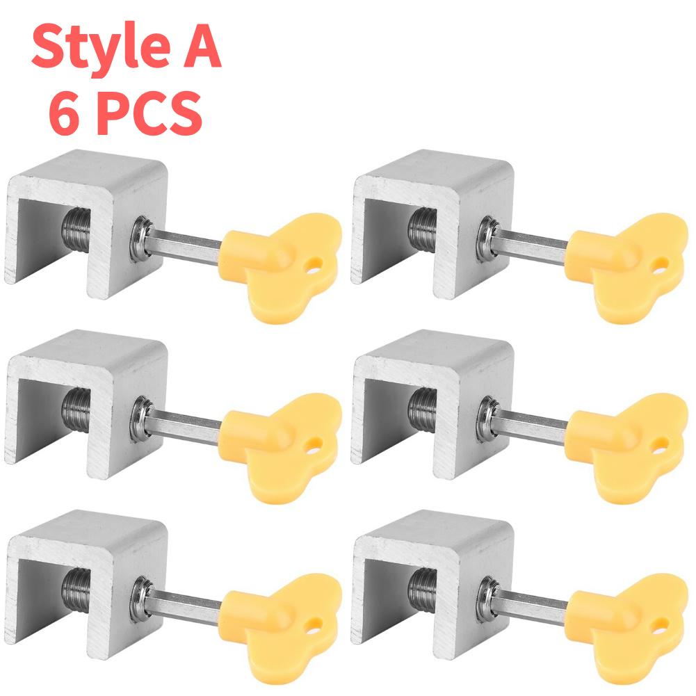10-1PCS Aluminum Alloy Sliding Sash Stopper Sliding Door Window Anti-theft Lock Window Sliding Door Baby Kids Child Safety Lock