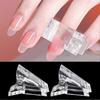 10PCS Nail Tips Clip for Quick Building Gel, Plastic Transparent Nail Clips for Gel Finger Nail Extension UV LED Builder DIY Manicure Clip Clamp Set