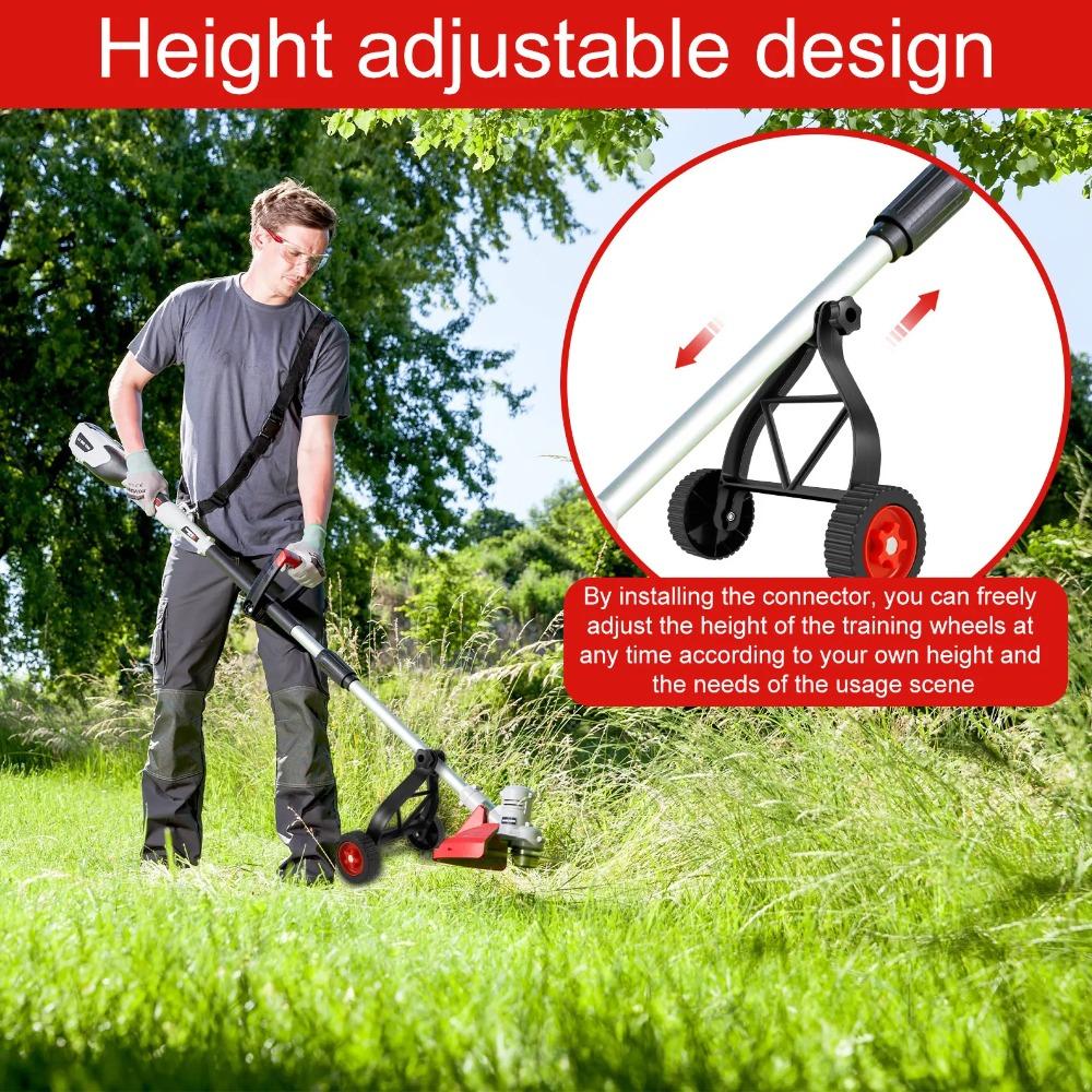 Grass Eater Cutter Adjustable Support Wheels Set Garden Lawn Mower Adjustable Support Wheel Set