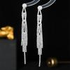 Neue High-End-Temperament-Ohrringe mit vollen Diamanten und superblitzenden langen Fransen, Damen-Mode-Ohrstecker und Ohrschmuck