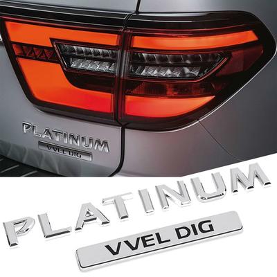 Auto Hinten Stamm PLATINUM VVEL DIG Logo Abzeichen Emblem Aufkleber Fit Für Ni//ssan Patrol Armada Buchstaben Typenschild Auto Zubehör