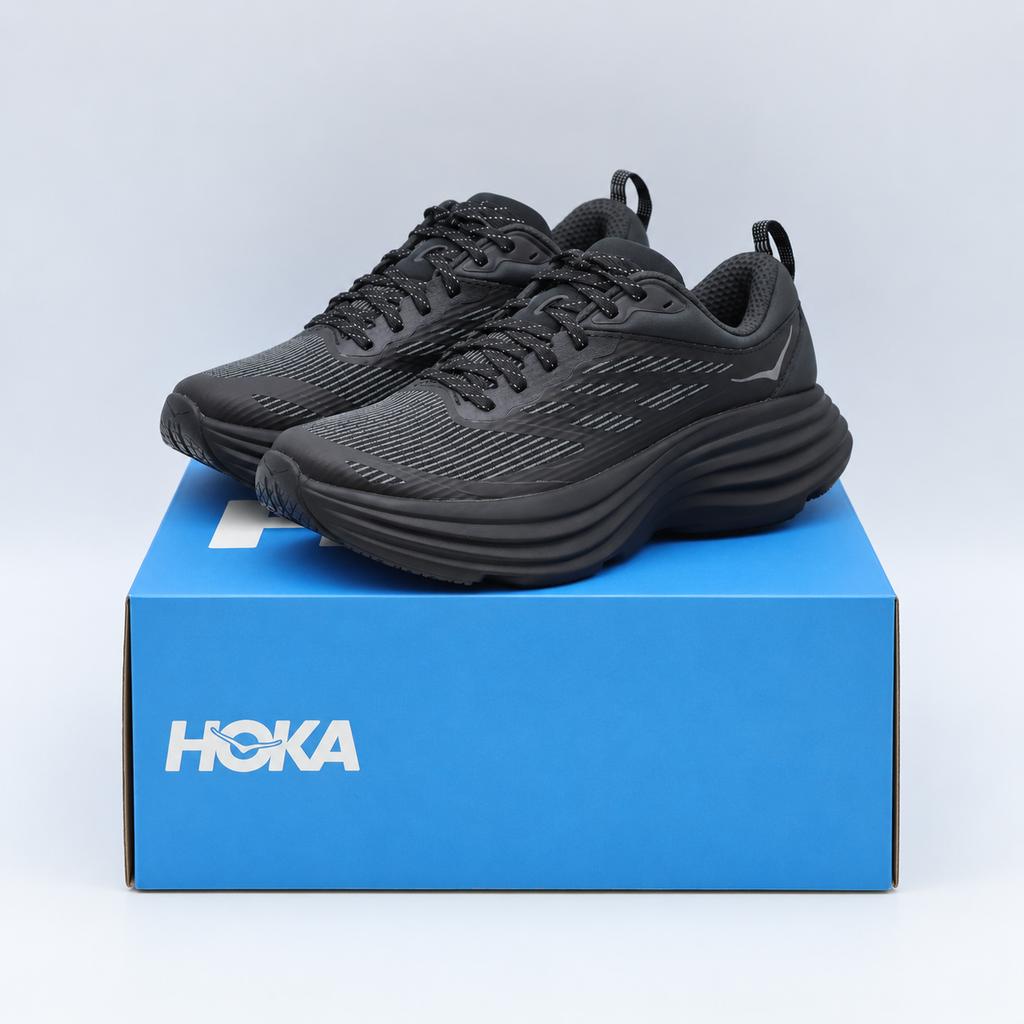 1155391-BBLC Hoka Bondi 8 TS Caged Black (Men's)