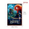 [2D Flat] 1pc Brave 2D Flat Wall Art - 20.32x30.48 cm Iron Hanging Decor with Merida and Family, Adventure and Courage Theme, Id
