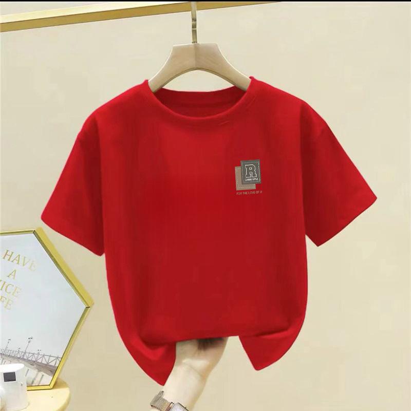 Kids Cotton Loose Short Sleeve T Shirt Summer Round Neck Top For Boys And Girls Fashion Casual Wear