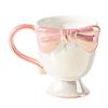 Bow Shaped Ice Cream Ceramic Cup Coffee Mug Dessert High Footed Cup Ceramic Cup Home Tea Cup Breakfast Milk Coffee Cup