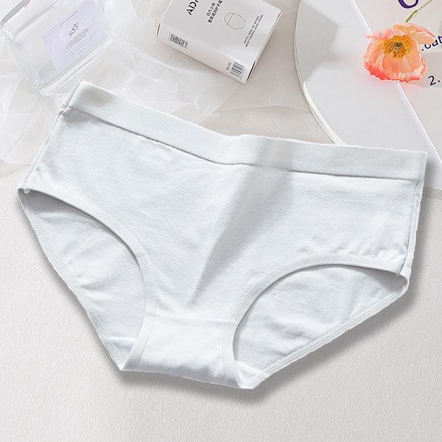 Women's Mid-Waist Pure Cotton Antibacterial Breathable Triangle Panties