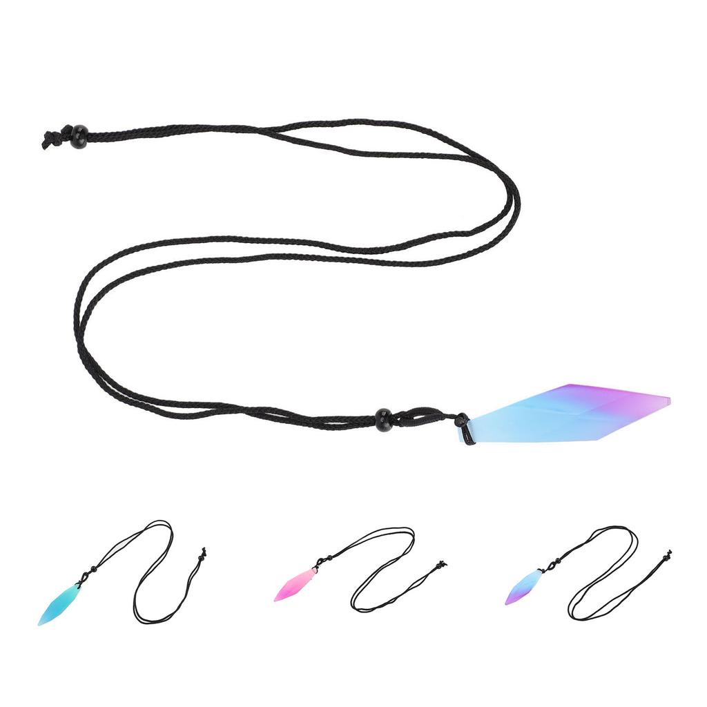 Naszyjnik z wisiorkiem świecącym w ciemności, żywica, świecący, luminescencyjny wisiorek, nieregularny kształt, matowy