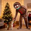 Gingerbread Man Costume With Polyester Fabric For Christmas Cosplay And Halloween Parties