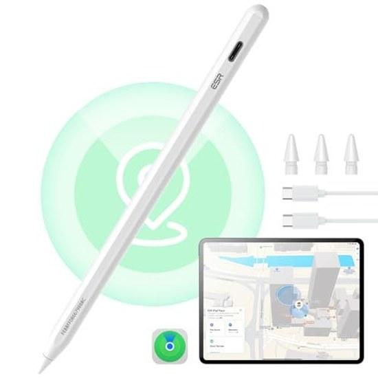ESR iPad Stift Find My Funktion kompatibel A16 10 9 8 7 Air 11 13 Pro 12.9 Mini 6 5 beinhaltet Neigungserkennung Apple Pencil Weiß