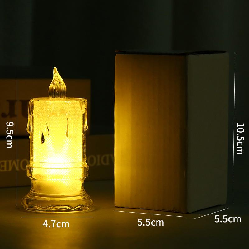 LED Simulated Candle: Transparent Tear Design, Creative Night Light for Birthday Decor
