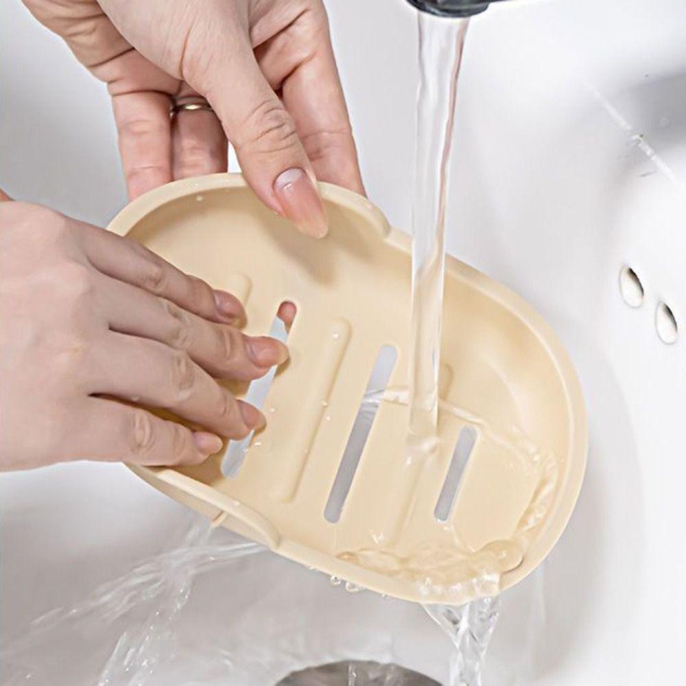 Creative Double Layer Soap Box Cute Elephant Waterproof Soap Holder Portable Self Draining Drain Soap Dish Bathroom Accessories