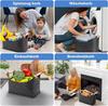 Firewood Box Large Capacity 50L Foldable Wood Basket Foldable Clothes Storage Basket for Fireplace & Wood Stove New
